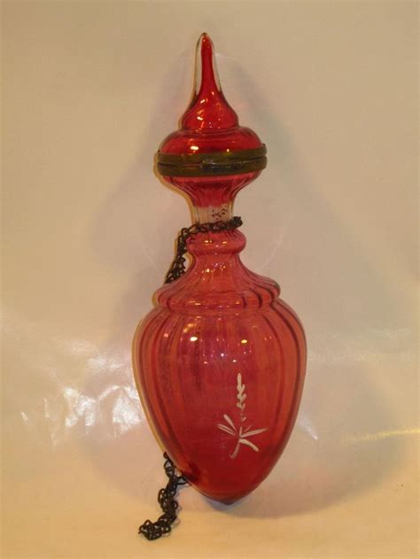 cranberry bohemian glass perfume bottle glass perfume bottle perfume bottles bohemian glass