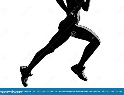 running woman legs two stock vector illustration of isolated 116637263