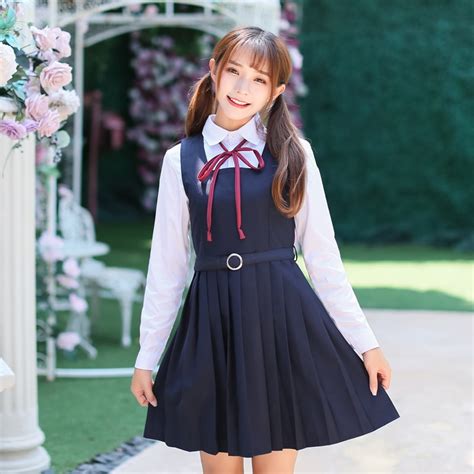 Spring Japanese School Students Girl Uniform Naval College Style Sailor