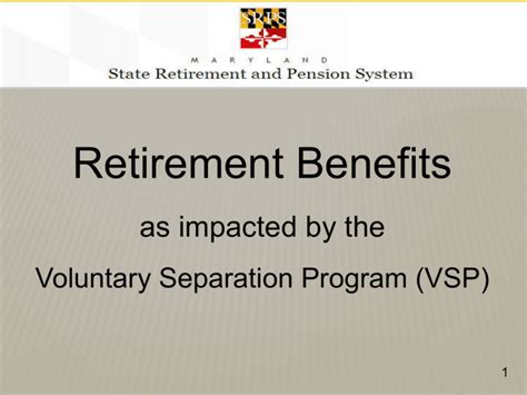 Voluntary Separation Program Maryland State Retirement And