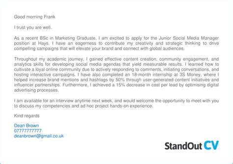 3 Social Media Manager Cover Letter Examples Land Top Jobs