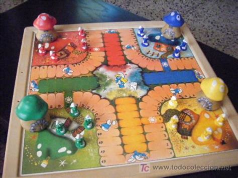 Juego de parchis multijugador que se puede jugar con 2 o 4 jugadores. Antiguo juego de parchis los pitufos { ver foto - Vendido en Subasta - 21576046