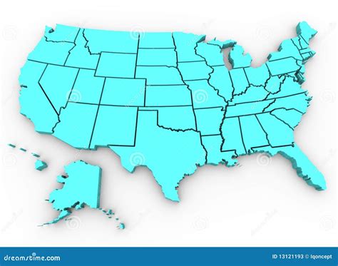 3d Map Usa States
