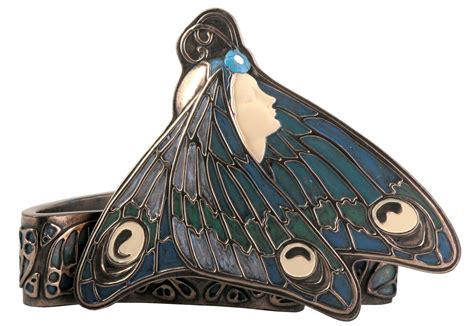 Art Nouveau Butterfly Princess Box Bronze Color Display Additional