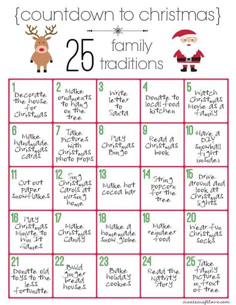 Capture The Magic Of Christmas With Traditions Printable