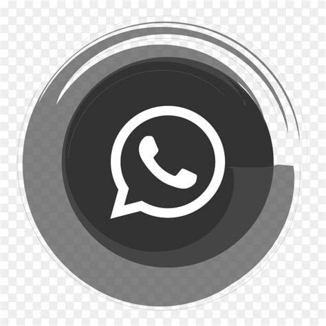 Black Whatsapp Logo Clip Art Png Similar Png