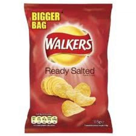 Walkers Ready Salted Flavour Crisps 115g Approved Food