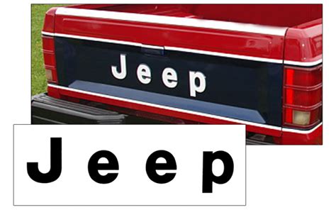 1986 92 Jeep Mj Comanche Pickup Tailgate Letter Decal Set