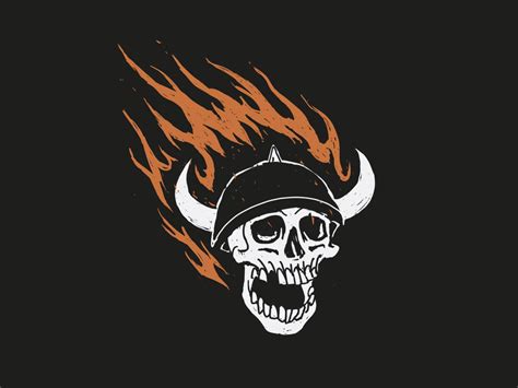 Fiery Skull By Mickey Graham On Dribbble
