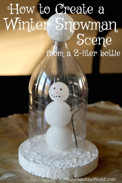 How To Create A Winter Snowman Scene From A 2 Liter Coca Cola Bottle