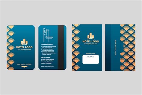Premium Vector Gradient Hotel Key Card Template