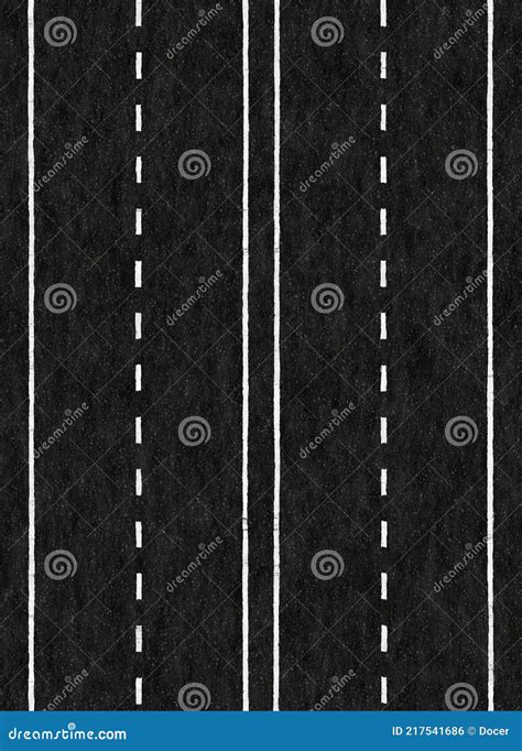 Road Markings On An Asphalt Road Stock Illustration Illustration Of