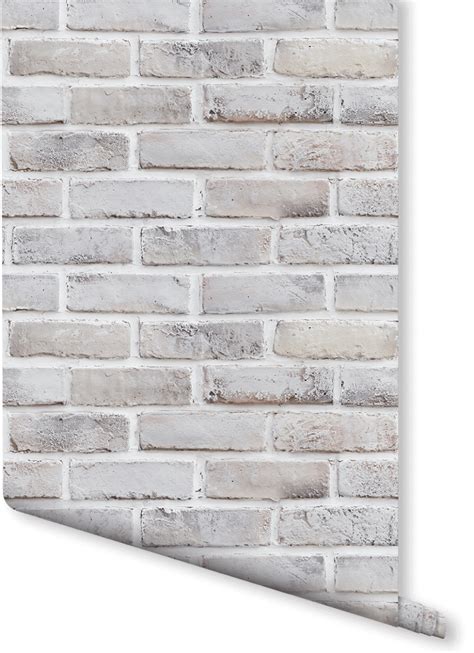 80 Textured White Brick Wallpaper Home Decor Ideas