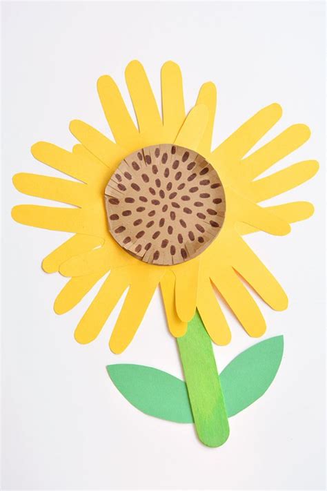 Handprint Sunflower A Simple And Cute Sunflower Craft