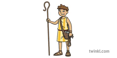 David The Shepherd Boy Person Bible Stories King Usa Ks1 Illustration