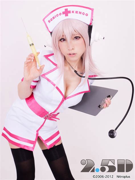 sonicomi super sonico pink nurse outfit tokyo otaku mode tom