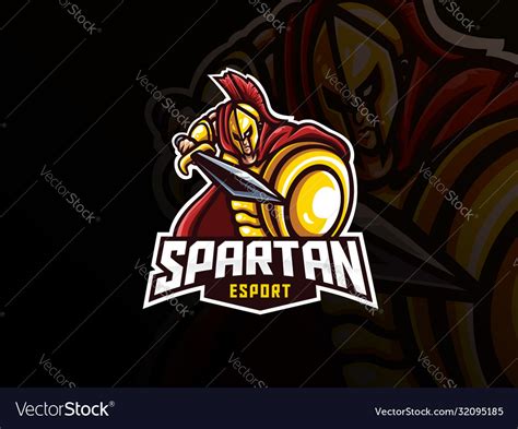 Spartan Mascot Sport Logo Design Royalty Free Vector Image