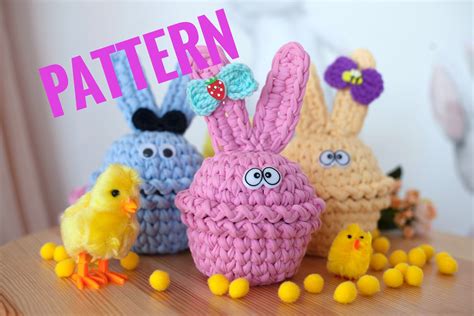Pattern Crochet Easter Basket Crochet Bunny Basket Etsy