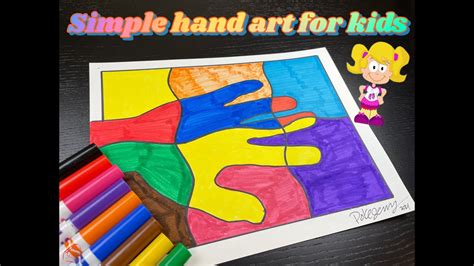 Simple Hand Art For Kids Easy Step By Step Art Tutorial Youtube