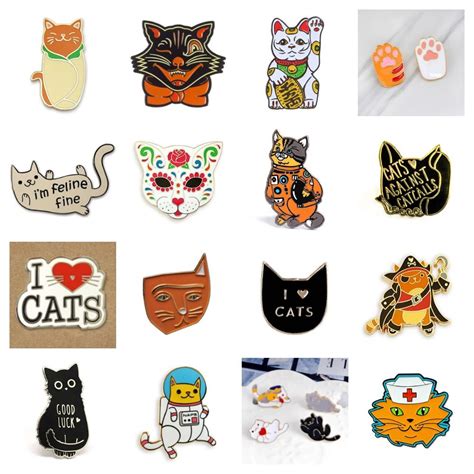 Enamel Cat Pins For People Who Love Kitties Meowaf Pins