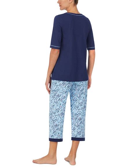 Cuddl Duds Henley Top And Cropped Pants Pajama Set And Reviews All