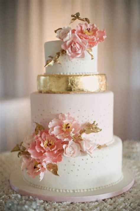 Popular Pinterest White Tiered Wedding Cake With Pastel