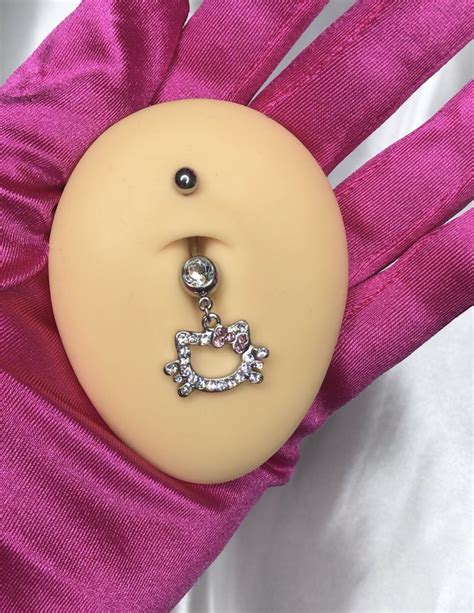 Hello Kitty Dangling Belly Ring Belly Jewelry Belly Rings Belly