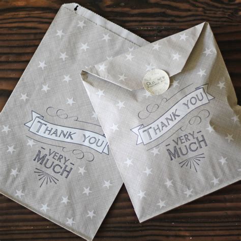 These exquisitely designed thank you paper bag . Thank You Very Much Grey Paper Gift Bags X 40 By The ...