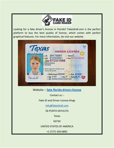 Fake Florida Drivers License By Fakeidndl Issuu