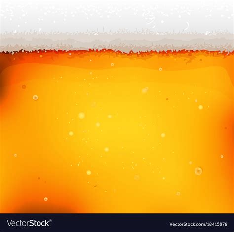 Beer Texture Background With Froth And Bubbles Vector Image