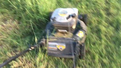 Mtd Yardman 625 21 Push Walk Behind Mower Mowing Tall Grass Youtube