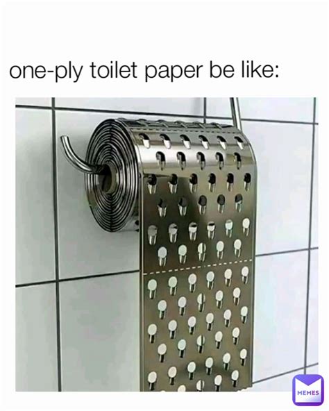 One Ply Toilet Paper Be Like Lubonesa Memes