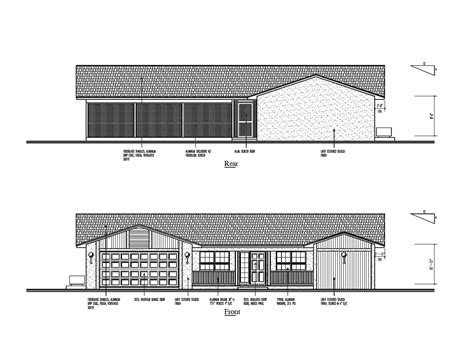 House Front Elevation In Autocad File Cadbull