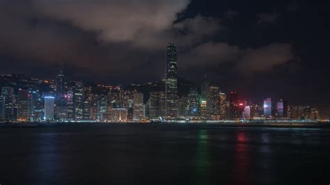 K Timelapse Sequence Of Hong Kong China Skyline At Night