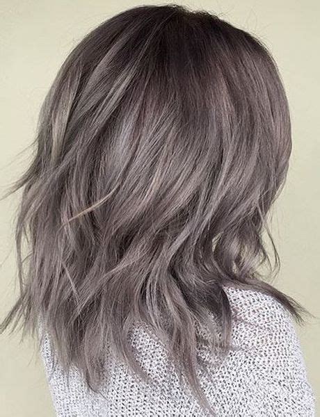 Metallic Pearl Gray Hair Color Ideas 2017 For Womens Over