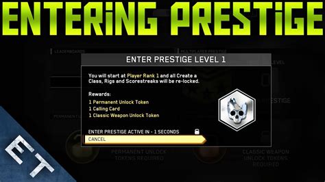 How To Prestige In Infinite Warfare Entering 1st Prestige Iw