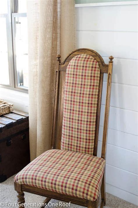 How to reupholster a dining chair - Four Generations One Roof