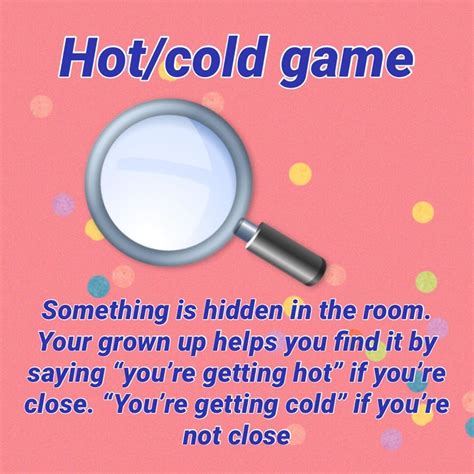 Hot Cold Game St James Primary School Wetherby