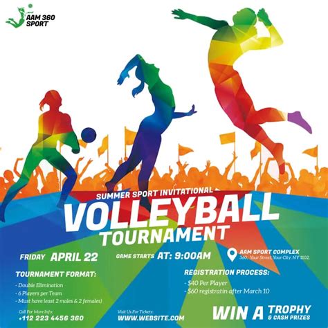 Win The Game With Our Stunning Volleyball Tournament Poster Background