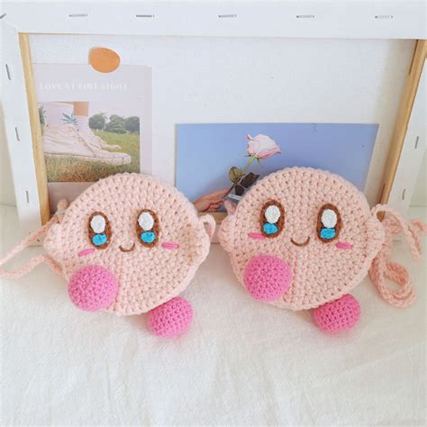 Kirby Purse Amigurumi Crochet Bag Cute Purse Crossbody Bag Etsy