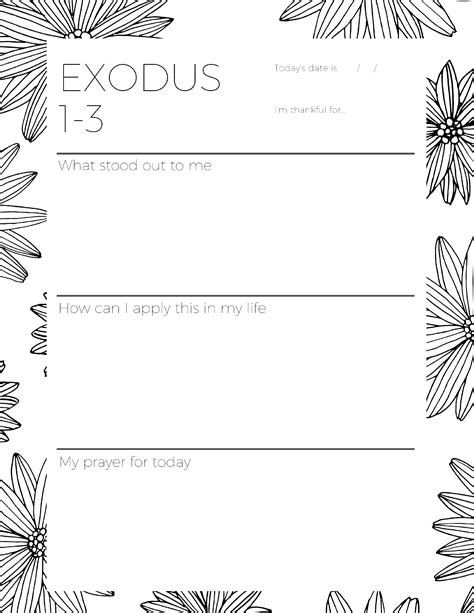 The Exodus Bible Study Companion Printable Journal Bubbling Brook