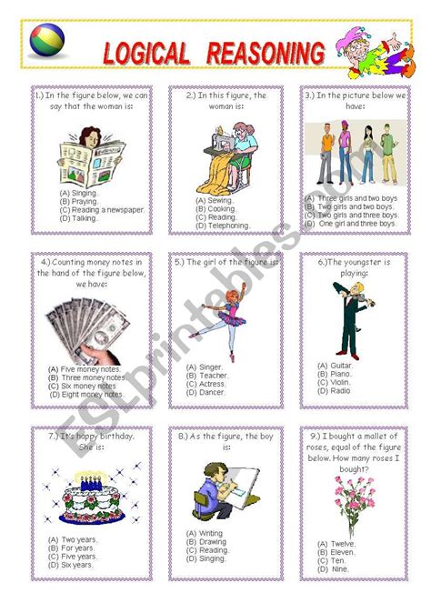 49 Reasoning Worksheets For Grade 1 Pictures