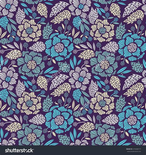 Seamless Floral Pattern Vector Floral Background 374308777