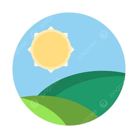 Bright Sunny Day Vector Png Images Sunny Day Sun Daytime Nature