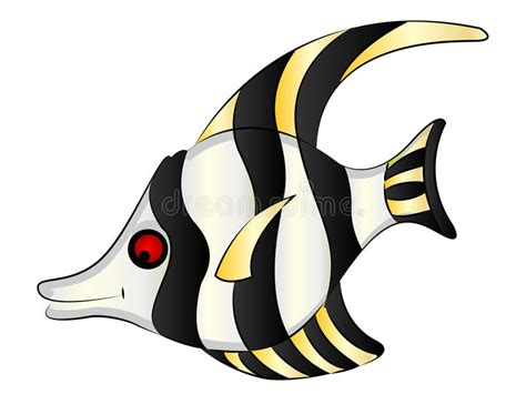 Cartoon Aquarium Angel Fish Stock Vector Illustration Of