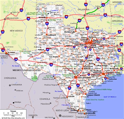 State Of Texas Highway Map Tourist Map Of English