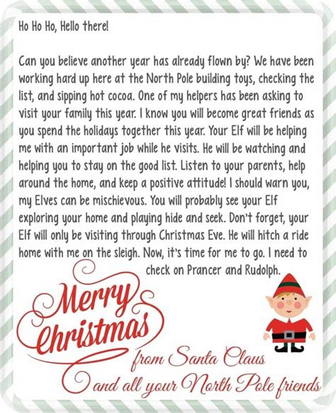 Elf On The Shelf Letter From Santa A Moms Take