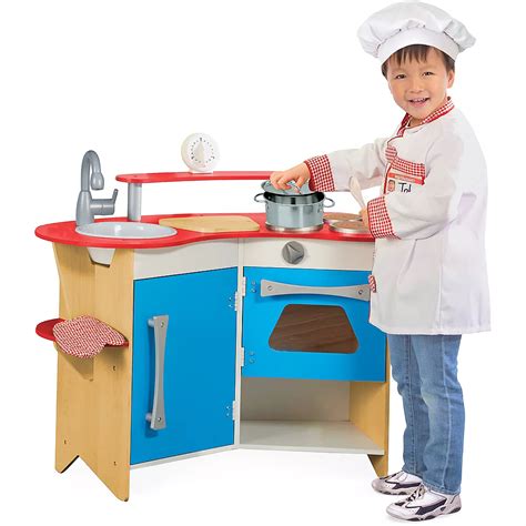 Melissa And Doug Cooks Corner Wooden Pretend Play Toy Kitchen 36in X