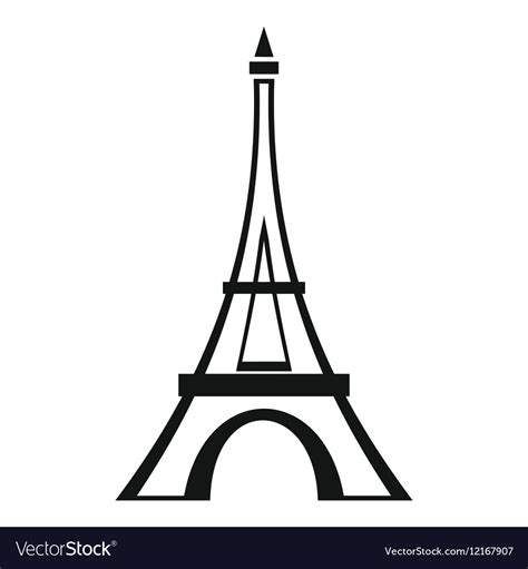 Eiffel Tower Icon Simple Style Royalty Free Vector Image