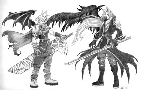 Cloud And Sephiroth By Angelicart On Deviantart